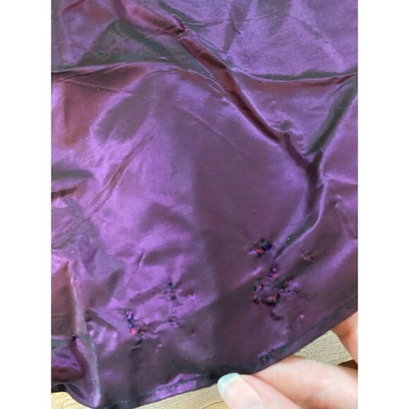 Vintage Renesciance Alfred Angelo Purple Velvet Dress - 13/14 - Picture 8 of 16